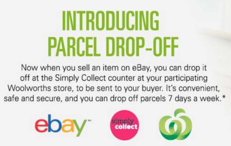 ebay woolworths parcel drop off service